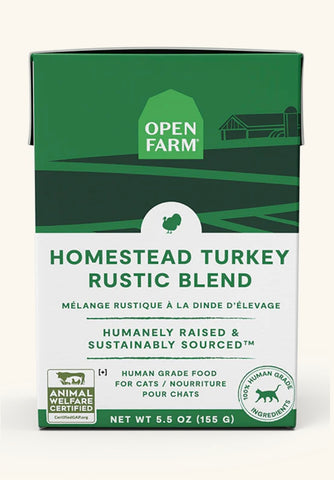 Open Farm harvest turkey rustic blend wet cat food