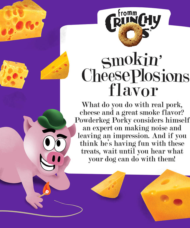 Fromm Crunchy Smokin’ Cheeseplosions Flavour Dog Treats - 170g/6oz