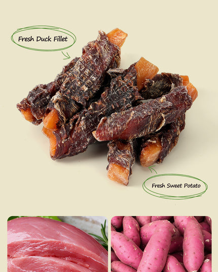 De Trew Air-Dried Duck and Sweet Potato Roll-454g