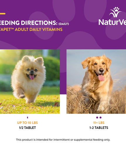 NaturVet VitaPet™ Adult Daily Vitamins Chewable Tablets - 3 Size