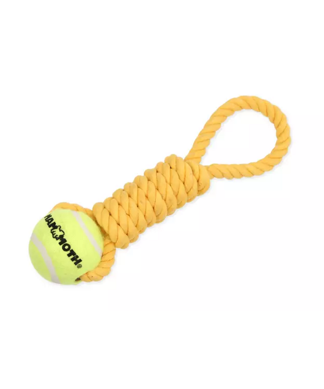 Mammoth Medium 12" Twister Pull Tug with Tennis Ball