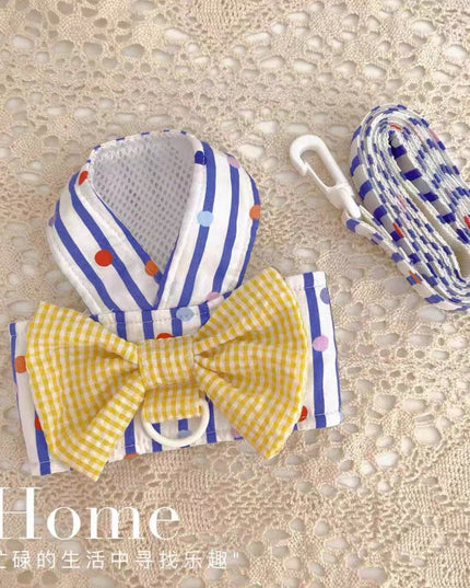 Colorful Harness with Bow （Leash Include）