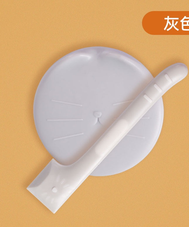 Cat Face Can Lid and Spoon