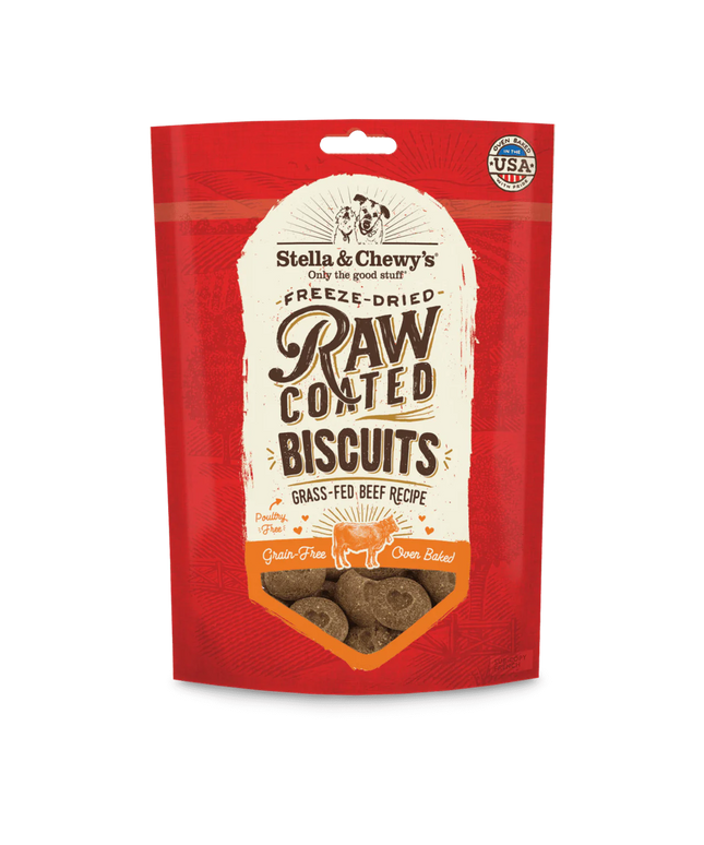 Stella & Chewy's Cage-Free Beef Raw Coated Biscuits 9oz/255g