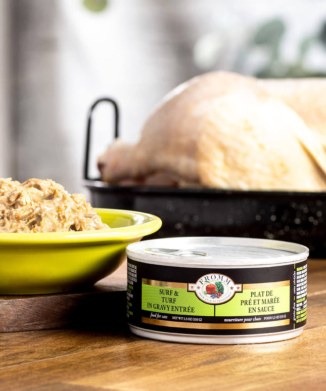 Fromm Four-Star Surf & Turf in Gravy Entrée Canned Food for Cats - 155g/5.5oz