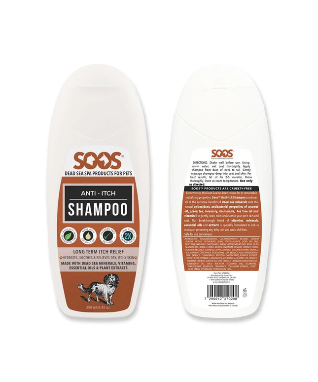 SOOS Natural Dead Sea Anti-Itch Pet Shampoo
