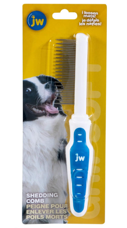 JW GripSoft Shedding Comb for Dogs