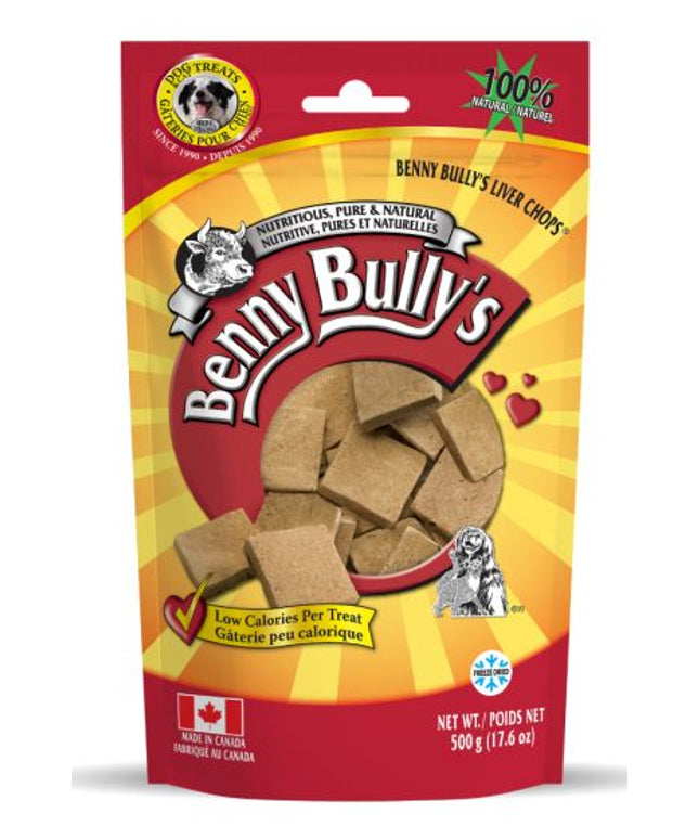 Benny Bullys Liver Chops Original Dog-500g