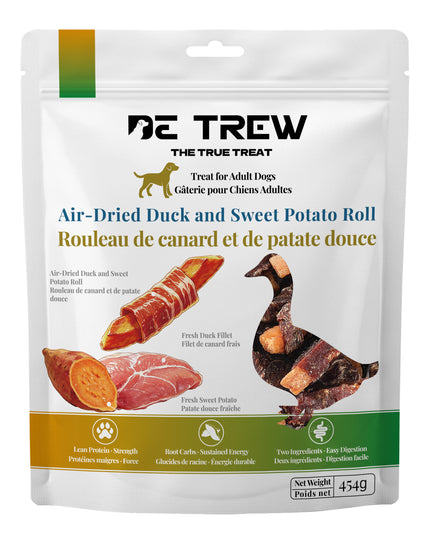 De Trew Air-Dried Duck and Sweet Potato Roll-454g