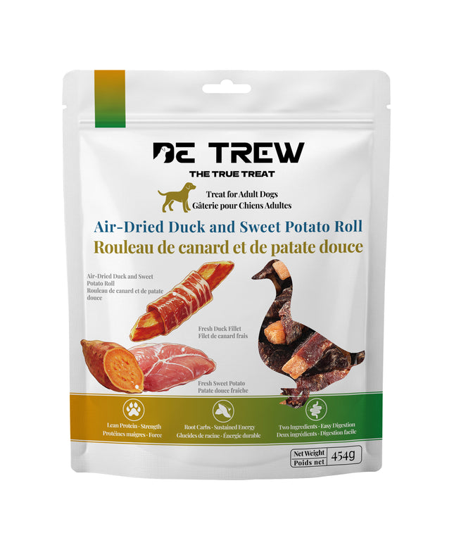 De Trew Air-Dried Duck and Sweet Potato Roll-454g