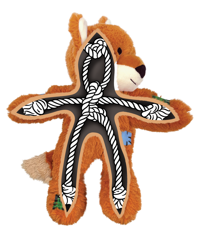 KONG Wild Knots Fox Dog Toy - 2 Sizes
