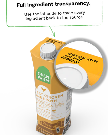 Open Farm Harvest Chicken Bone Broth Meal Topper - 2 Sizes