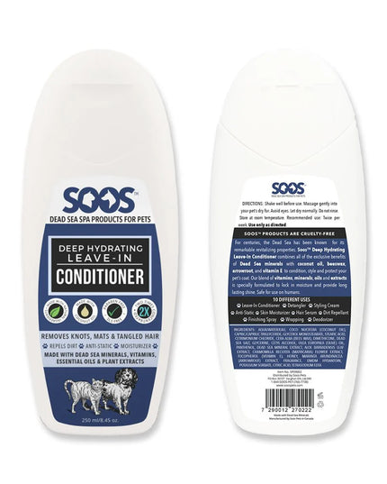 SOOS Natural Dead Sea Deep Hydrating Leave-In Pet Conditioner