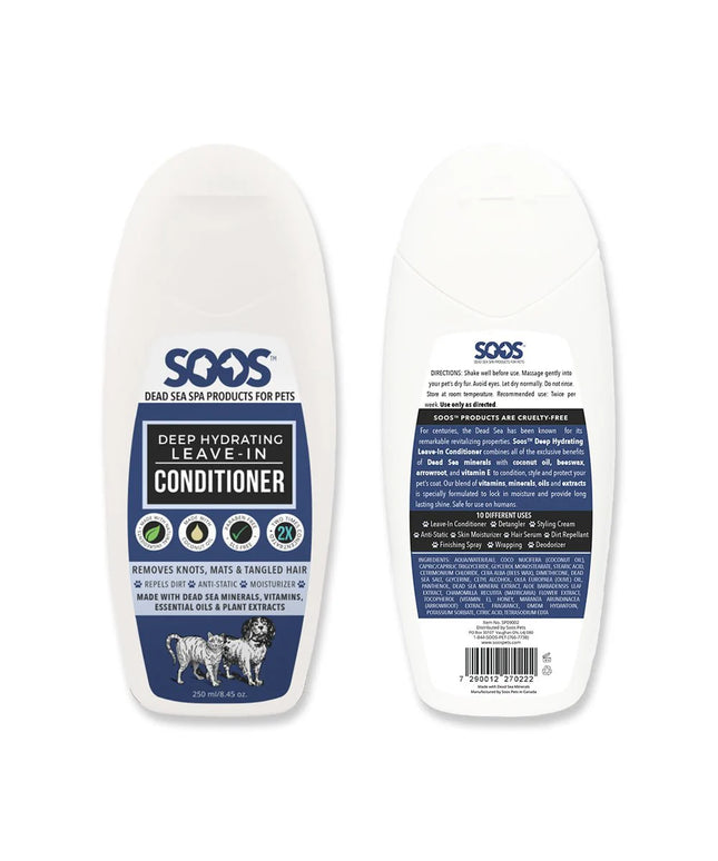 SOOS Natural Dead Sea Deep Hydrating Leave-In Pet Conditioner