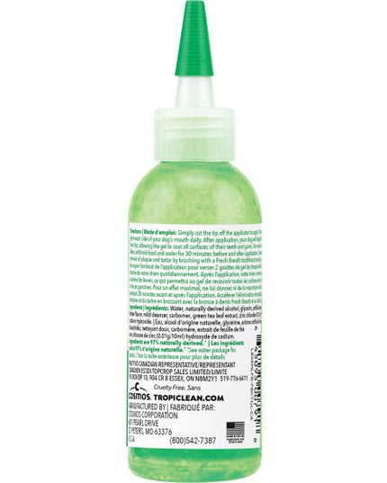 Tropiclean Fresh Breath No Brushing Clean Teeth Dental & Oral Care Gel for Dogs - Peanut Butter - 2oz