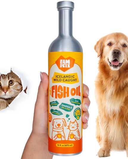 FAM Pets Wild-Caught Icelandic Omega-3 Fish Oil for Pets - 2 Sizes