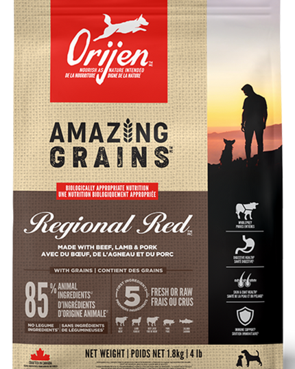 Orijen Amazing Grains Regional Red Dog Dry Food - 2 Sizes