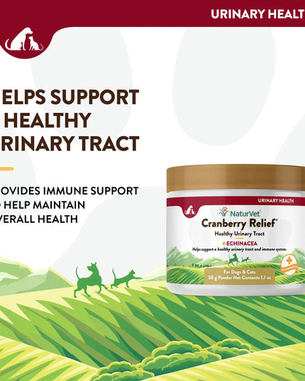 NaturVet Cranberry Relief Plus Echinacea for Pets - 50g/1.7oz