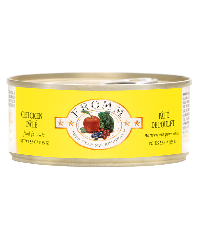 Fromm Four-Star Chicken Pâté Canned Food for Cats - 155g/5.5oz