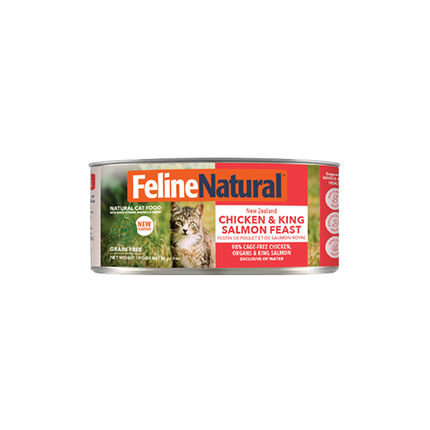 Feline Natural™ New Zealand Chicken & King Salmon Feast Wet Cat Food - 3oz