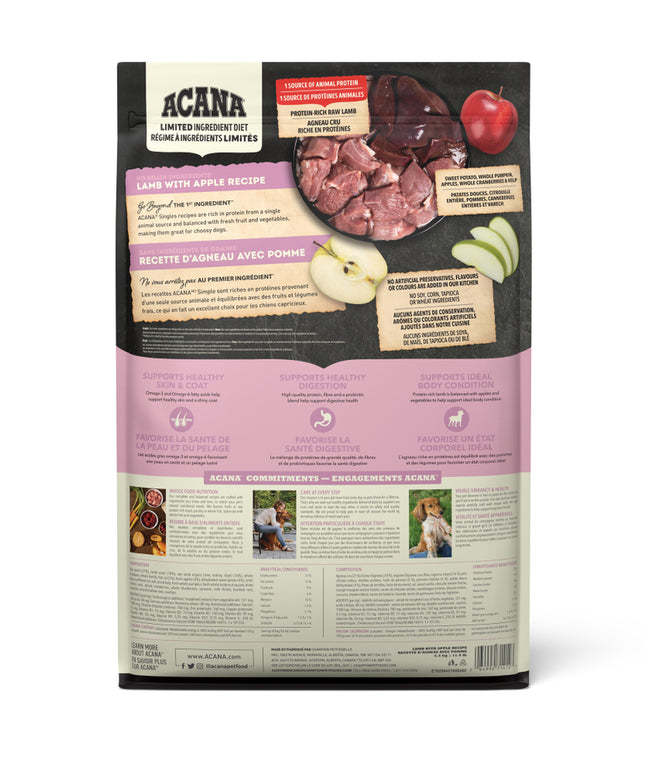 Acana Singles, Lamb with Apple Recipe for Dog