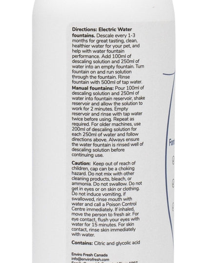 Enviro Fresh Descaling Solution for Water Fountains 400ml