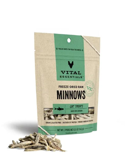 Vital Essentials Freeze-Dried Raw Cat Treats - Minnows 14.2g/0.5oz