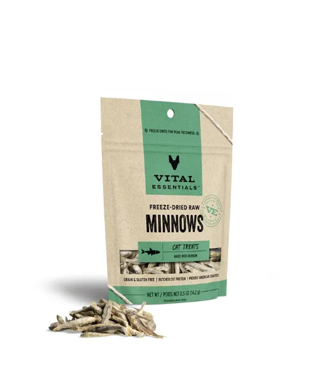 Vital Essentials Freeze-Dried Raw Cat Treats - Minnows 14.2g/0.5oz