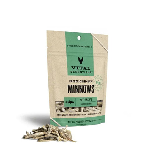 Vital Essentials Freeze-Dried Raw Cat Treats - Minnows 14.2g/0.5oz