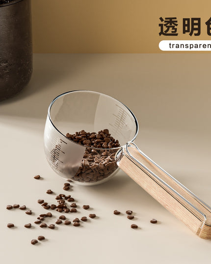 Pet Food Measuring Scoop with Bag Clip - Transparent