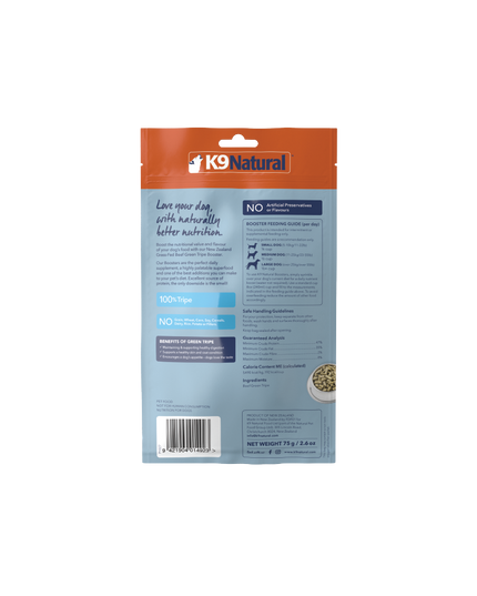 K9 Natural New Zealand Grass-Fed Beef Green Tripe Booster - 2 Sizes