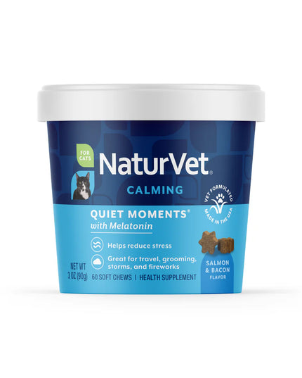 NaturVet Quiet Moments® Calming Soft Chews for Cats - 60 Soft Chews