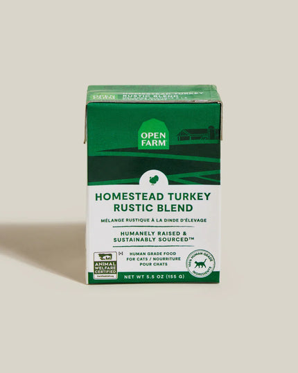 Open Farm Homestead Turkey Rustic Blend Wet Cat Food - 155g/5.5oz