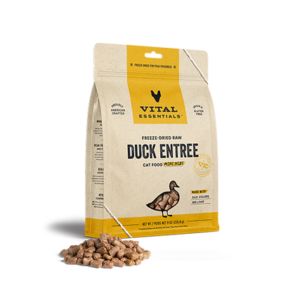 Vital Essentials® Freeze-Dried Raw Duck Entree Cat Food Mini Nibs 8 oz
