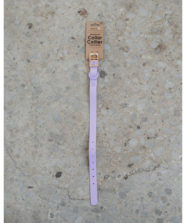 dexypaws® Waterproof Lilac Dog Collar - 3 Sizes
