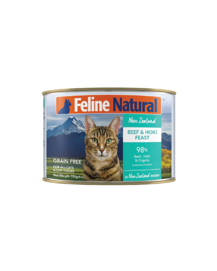 Feline Natural Beef & Hoki Feast Canned Cat Food - 2 Sizes