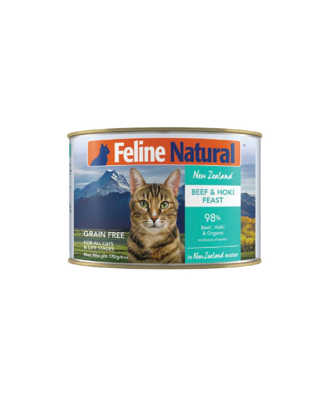Feline Natural Beef & Hoki Feast Canned Cat Food - 2 Sizes