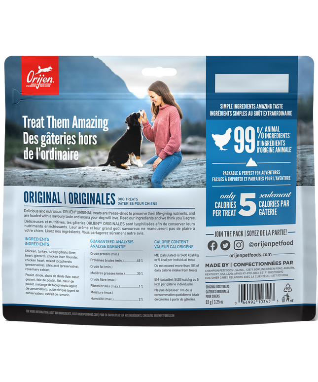 Orijen Freeze-dried Dog Treats Original 92g