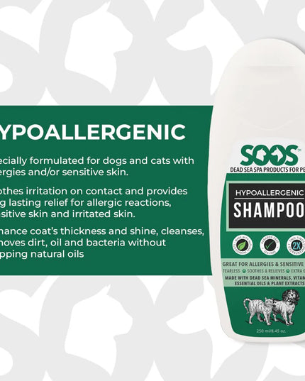SOOS Natural Dead Sea Hypoallergenic Pet Shampoo