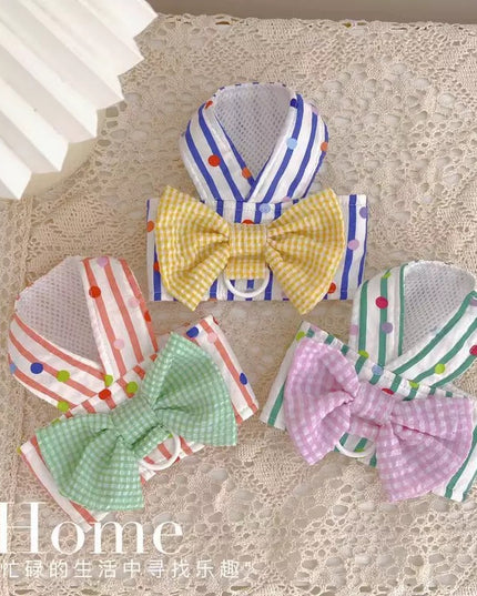Colorful Harness with Bow （Leash Include）