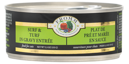 Fromm Four-Star Surf & Turf in Gravy Entrée Canned Food for Cats - 155g/5.5oz