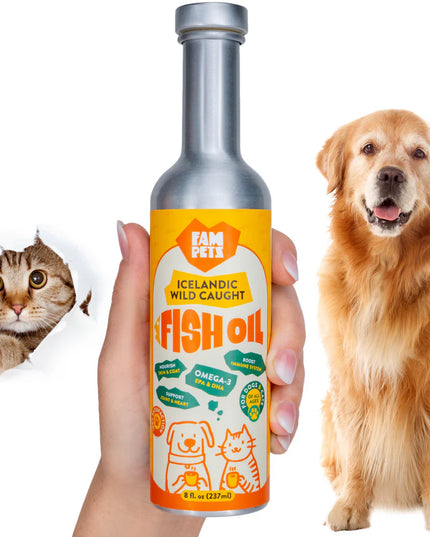 FAM Pets Wild-Caught Icelandic Omega-3 Fish Oil for Pets - 2 Sizes
