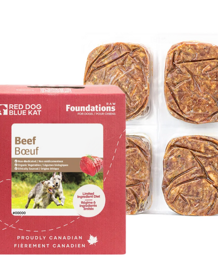 RED DOG BLUE KAT Beef Recipe for Dogs (4 x 1/4 lb tray)