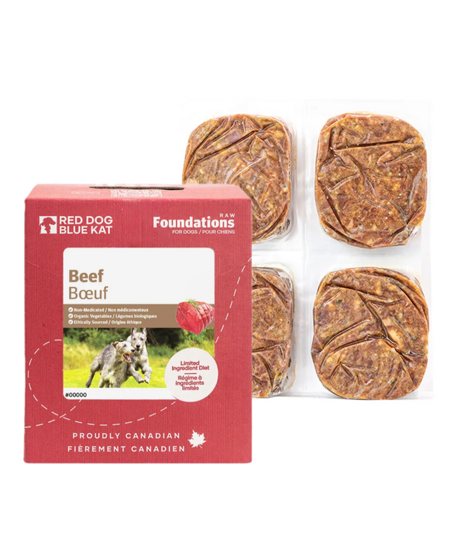 RED DOG BLUE KAT Beef Recipe for Dogs (4 x 1/4 lb tray)