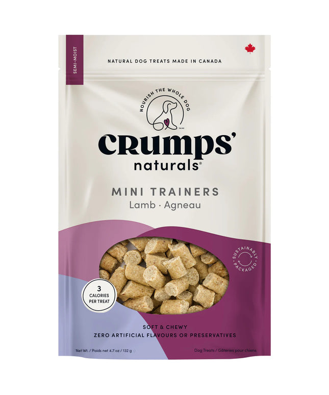 Crumps' Naturals Semi Moist Lamb Mini Trainers Dog Treats - 2 Sizes