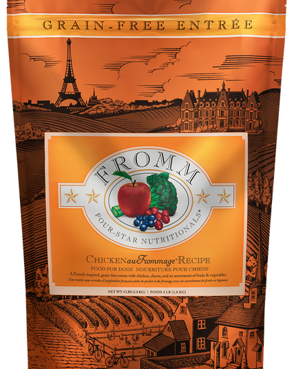 Fromm Four-Star Chicken au Frommage Recipe Food for Dogs - 3 Sizes