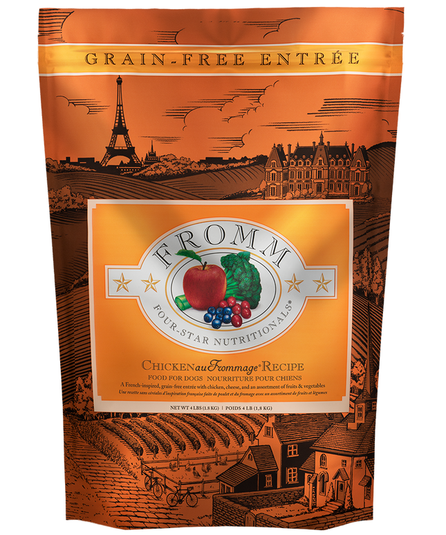 Fromm Four-Star Chicken au Frommage Recipe Food for Dogs - 3 Sizes