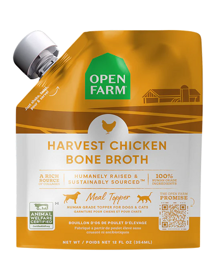 Open Farm Harvest Chicken Bone Broth Meal Topper - 2 Sizes
