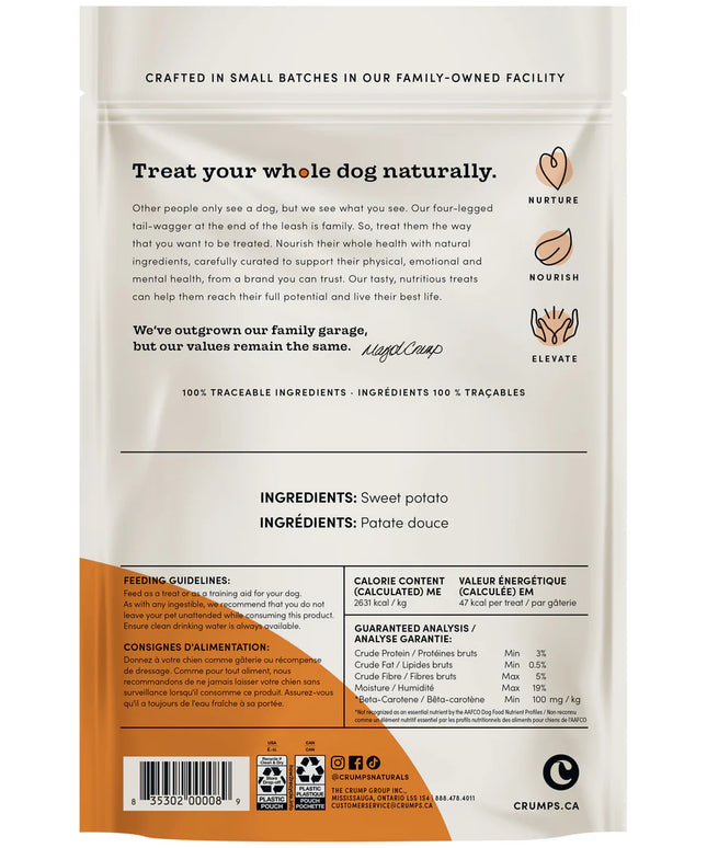 Crumps' Naturals Sweet Potato Chews Dog Treats