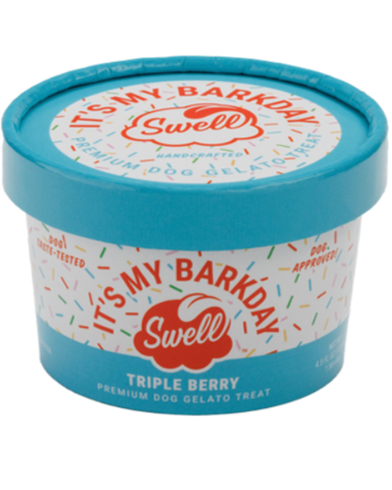 Swell It’s My Barkday Triple Berry Gelato Frozen Dog Treat - 4.5oz/127g